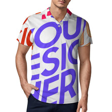 Cargar imagen en el visor de la galería, Polo HT de algodón puro para hombre personalizado con patrón foto texto
