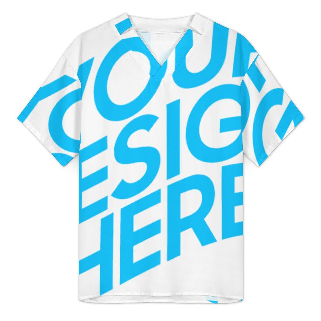 Camiseta de cuello en V de corte regular para hombre J20T personalizado con patrón foto texto (impresión de imagen única)