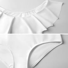 Cargar imagen en el visor de la galería, Traje de baño de una pieza con volantes y hombros descubiertos OFF SHOULDER para mujer 294328 personalizado con patrón foto texto (Impresión Completa de múltiples imágenes)

