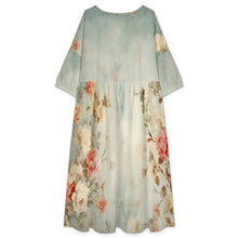 Cargar imagen en el visor de la galería, High-waisted Babydoll Maxi Dress Garden
