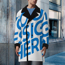 Cargar imagen en el visor de la galería, Gabardina cruzada con cuello sastre para hombre MWL510 personalizado con patrón foto texto
