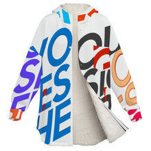 Cargar imagen en el visor de la galería, Sudadera con capucha de felpa de doble capa para mujer MWL507 personalizado con patrón foto texto (impresión de imágenes múltiples)
