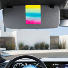 Cargar imagen en el visor de la galería, Car Sun Visor Clip Yellow &amp; Blue &amp; Pink Watercolor Style 10x8cm
