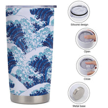 Cargar imagen en el visor de la galería, Vaso Viaje Plástico 20oz Personalizado | Sin BPA Tapa Antigoteo Coche
