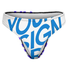 Cargar imagen en el visor de la galería, Tanga de tiro bajo para mujer de algodón puro NZ207 personalizado con patrón foto texto
