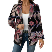 Cargar imagen en el visor de la galería, Sweater Suit Dark, Flower, Oil Painting, Vintage
