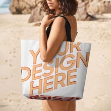 Cargar imagen en el visor de la galería, Bolso Tote Grande XB0601059 con Asa para Mujer personalizado con patrón foto texto (impresión de imágenes múltiples)
