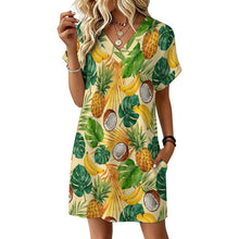 Cargar imagen en el visor de la galería, Casual Flared Sleeve V-Neck Dress 1 (3)
