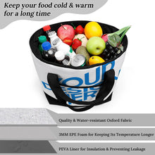 Cargar imagen en el visor de la galería, Bolsa Tote Térmica de Gran Capacidad XB0601064 personalizado con patrón foto texto (impresión de imagen única)
