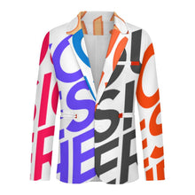 Cargar imagen en el visor de la galería, Chaqueta de traje formal para hombre Z34W personalizado con patrón foto texto (impresión de imágenes múltiples)
