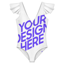 Cargar imagen en el visor de la galería, Bañador / Bikini de Una Pieza Personalizado con Volantes 294340 con Foto Logo Patrón Texto (Impresión Completa de una sola imagen)
