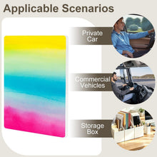 Cargar imagen en el visor de la galería, Car Sun Visor Clip Yellow &amp; Blue &amp; Pink Watercolor Style 10x8cm
