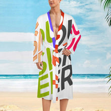 Cargar imagen en el visor de la galería, Albornoz de hombre LM003 pijama fino y cómodo personalizado con patrón foto texto (impresión de imágenes múltiples)
