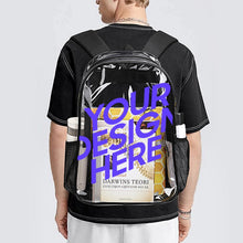 Cargar imagen en el visor de la galería, Mochila Transparente de 43 cm personalizado con patrón foto texto
