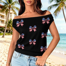 Cargar imagen en el visor de la galería, Single Shoulder One Neck T-shirt 333
