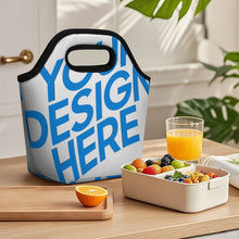 Cargar imagen en el visor de la galería, Bolsa de almuerzo portátil personalizado con patrón foto texto (impresión de imagen única)
