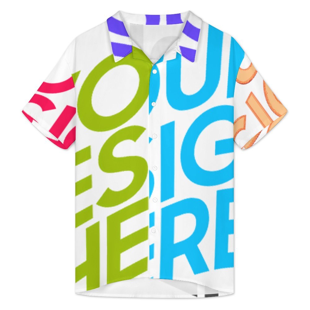 Camisas de manga corta para hombre DCS07 personalizado con patrón foto texto (impresión de imágenes múltiples)