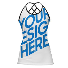 Cargar imagen en el visor de la galería, Camiseta de verano sexy para mujer MWZ192 con aberturas en la espalda personalizado con patrón foto texto
