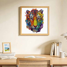 Cargar imagen en el visor de la galería, Puzzles / Rompecabezas irregular con forma de cabeza de tigre personalizado con Impresión Completa de Una Imagen con Foto Logo Patrón Texto
