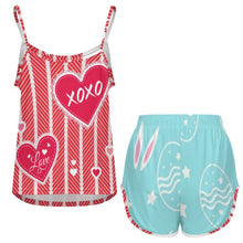 Cargar imagen en el visor de la galería, Pijama de Tirantes y Short para Mujer | Seda de Hielo Personalizable
