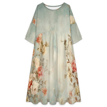 Cargar imagen en el visor de la galería, High-waisted Babydoll Maxi Dress Garden
