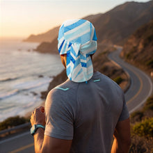 Cargar imagen en el visor de la galería, Cycling Headscarf Water ，wave ，blue Style 20cm

