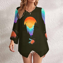 Cargar imagen en el visor de la galería, Blusa de Gasa Manga Larga Personalizada | Top Fluido S-5XL
