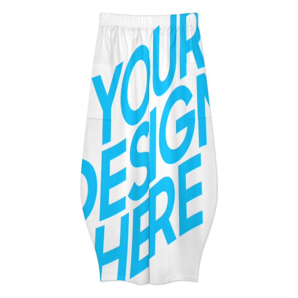 Pantalones anchos de cintura alta para mujer SZK personalizado con patrón foto texto (impresión de imagen única)