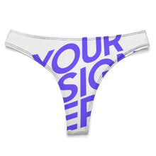 Cargar imagen en el visor de la galería, Tanga de tiro bajo para mujer de algodón puro NZ207 personalizado con patrón foto texto
