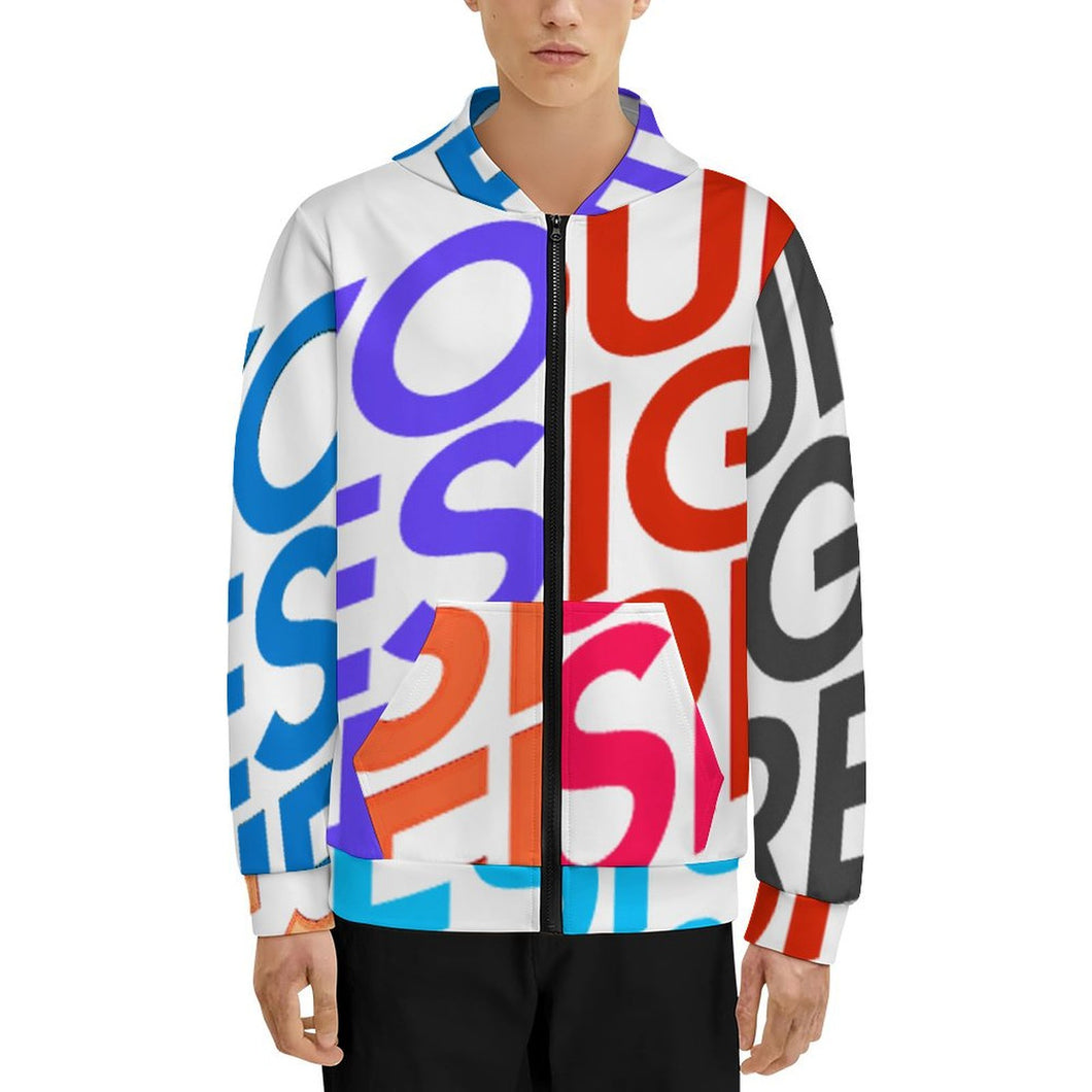 Sudadera con Cremallera para Adolescentes LM516 personalizado con patrón foto texto (impresión de imágenes múltiples)