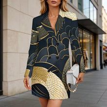 Cargar imagen en el visor de la galería, Vestido Blazer Doble Botonadura Personalizable para Mujer
