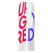 Cargar imagen en el visor de la galería, Pantalón de pijama holgado de algodón puro para hombre con estampado integral LM071 personalizado con patrón foto texto
