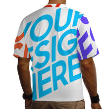 Cargar imagen en el visor de la galería, Camisa de hombre 100% algodón manga corta cuello cubano SDS013 personalizado con patrón foto texto
