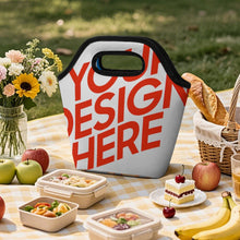 Cargar imagen en el visor de la galería, Sac à déjeuner portable personalizado con patrón foto texto (impresión de imágenes múltiples)
