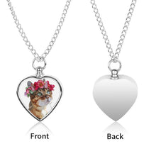 Cargar imagen en el visor de la galería, Collar Memorial Personalizado para Cenizas de Mascotas con Foto
