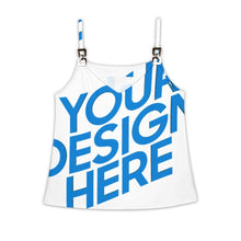 Cargar imagen en el visor de la galería, Top camisola con cuello en V DBX con tirantes y aro de metal para mujer personalizado con patrón foto texto
