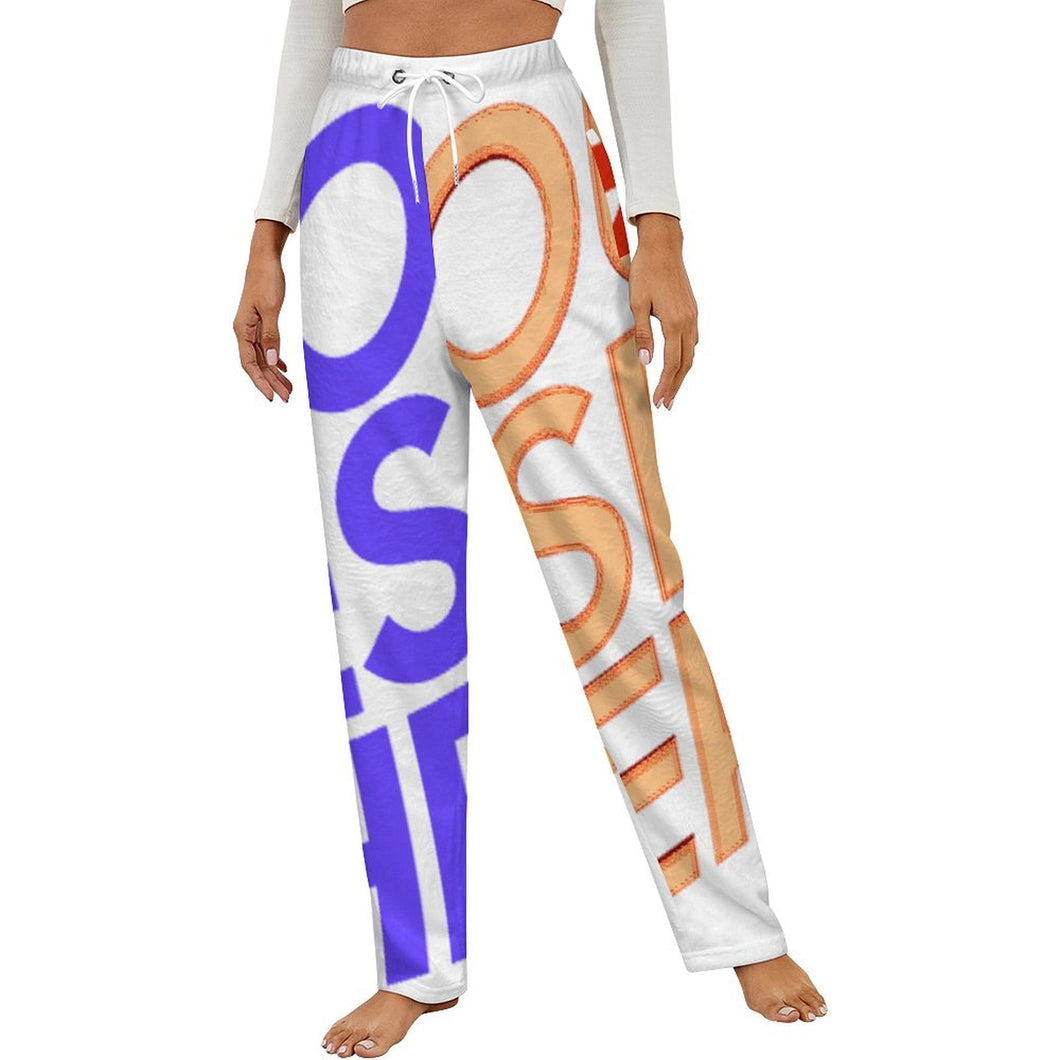 Pijama holgado de felpa para mujer LM072 personalizado con patrón foto texto (impresión de imágenes múltiples)