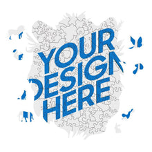 Cargar imagen en el visor de la galería, Puzzles / Rompecabezas irregular con forma de cabeza de tigre personalizado con Impresión Completa de Una Imagen con Foto Logo Patrón Texto
