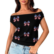 Cargar imagen en el visor de la galería, Single Shoulder One Neck T-shirt 333
