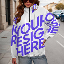 Cargar imagen en el visor de la galería, Sudadera con capucha de doble capa con bolsillos (forrada) para mujer MWL683 personalizado con patrón foto texto (impresión de imagen única)
