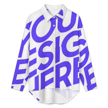 Cargar imagen en el visor de la galería, Camisa de Hombros Caídos para Mujer LM554 personalizado con patrón foto texto (impresión de imagen única)
