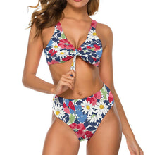 Cargar imagen en el visor de la galería, Bikini Retro de Cintura Alta Personalizado (Lazo Frontal)
