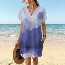 Cargar imagen en el visor de la galería, Vestido Casual Personalizado con Cuello en V y Bolsillos
