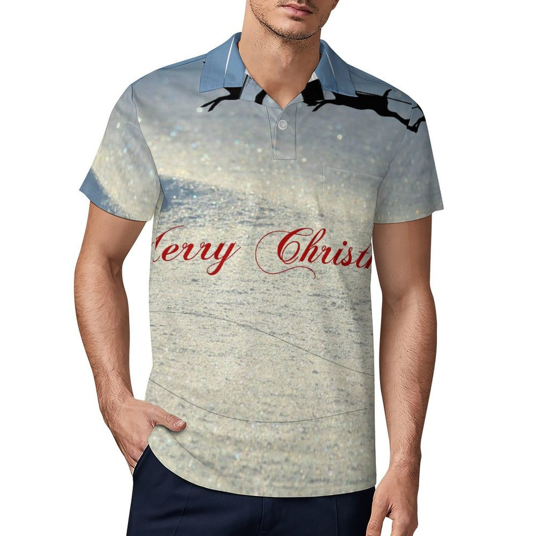 Polo Personalizado de Seda de Leche para Hombre con Bolsillo