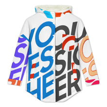 Cargar imagen en el visor de la galería, Sudadera con capucha de felpa de doble capa para mujer MWL507 personalizado con patrón foto texto (impresión de imágenes múltiples)
