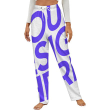 Cargar imagen en el visor de la galería, Pantalón de pijama holgado de felpa para mujer LM072 personalizado con patrón foto texto (impresión de imagen única)
