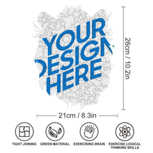 Cargar imagen en el visor de la galería, Puzzles / Rompecabezas irregular con forma de cabeza de tigre personalizado con Impresión Completa de Una Imagen con Foto Logo Patrón Texto
