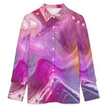Cargar imagen en el visor de la galería, Camisa de satén con mangas farol personalizable para mujer
