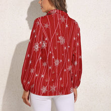 Cargar imagen en el visor de la galería, Blusa Vintage Manga Farol | Camisa Cuello V Personalizada
