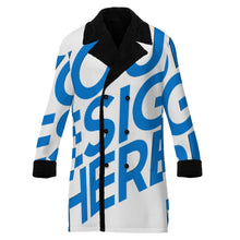 Cargar imagen en el visor de la galería, Gabardina cruzada con cuello sastre para hombre MWL510 personalizado con patrón foto texto
